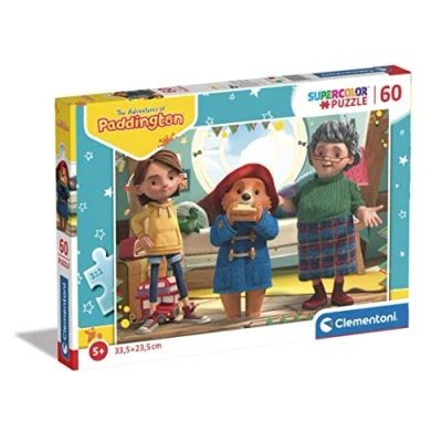 Bild av Clementoni Pussel Paddington 60pcs Supercolor 60 Stycken Tillverkad i Italien, Barn 5 År, Tecknat, Djur, Multifärg, Medium, 26113