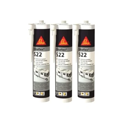 Bild av SIKA Set med 3 flex 522 Caravan mastiklim Vit 300 ml
