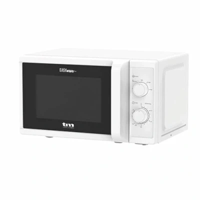 Bild av TM Electron TMPMW002WHT EASYWAVE Mikrovågsugn med kapacitet på 20 liter, 700W, 5 effektnivåer, avfrostningsfunktion och 35 min timer, vit färg
