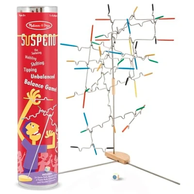 Bild av Melissa &amp; Doug Suspend Familjespel för Barn och Vuxna Stapling spel Balansera brädspel Aktivitet Familjegåvor Resor Ålder 6 7 8 Present till pojke eller flicka