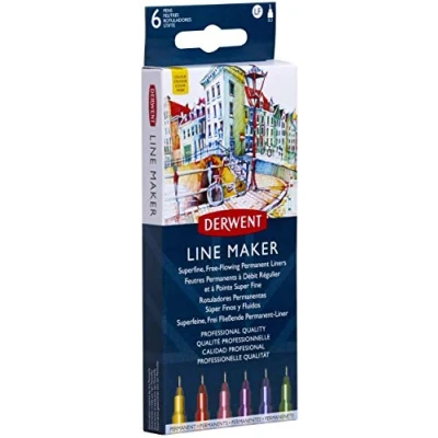 Bild av Derwent LINE Maker Colour Wallet 6, UADLMWC6