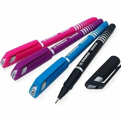 Bild av Fineliner med fjädrad spets STABILO Sensor F fin 4 pack COLORTANGLE Edition