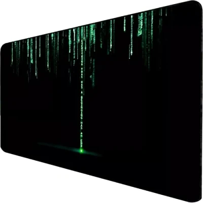 Bild av Retoo musmatta gaming stor 90 x 40, skrivbordsunderlägg med motiv, bordsunderlägg storlek, halkfri, förbättrar precision och hastighet XXL, speciell yta, svart