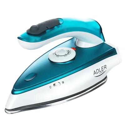Bild av ADLER EUROPE AD5035 reseångstrykjärn litet strykjärn med fällbart handtag lätt resestrykjärn 1700 W 60 ml vattenbehållare för torrstrykning exakt