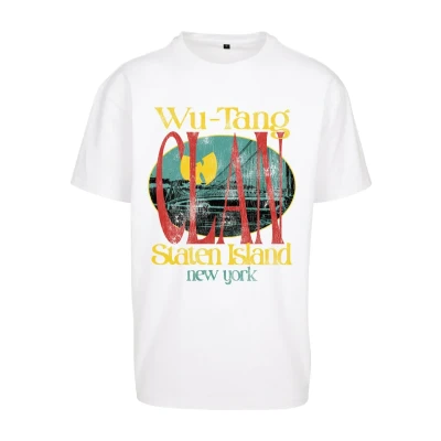 Bild av Mister Tee WU TANG Staten Island Oversize Tshirt med print, Storlek: Small, White