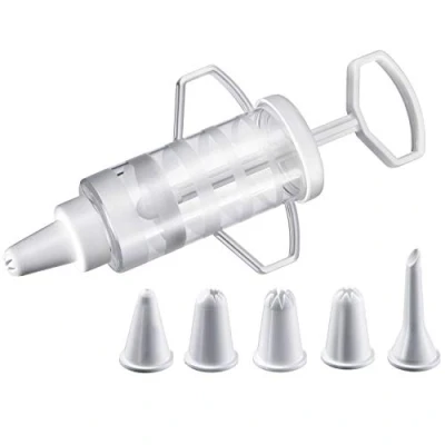 Bild av Westmark glasyrsprits, med 5 munstycken, volym: 100 ml, plast, Genomskinlig/Vit, 30772270