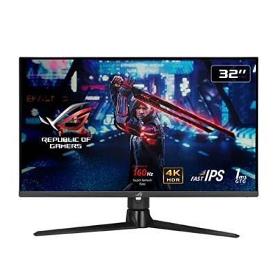 Bild av ASUS ROG Strix XG32UQ 32 tum 4k UHD spelskärm 160 Hz, 1 ms GtG, Freesync Premium Pro &amp; G Sync, DisplayHDR 600 Fast IPS panel, 16:9, 3840 x 2160, DP 1.4 DSC, HDMI 2.1, USB, ergonomisk
