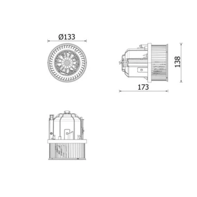 Bild av MAHLE ORIGINAL AB 337 000P Pulseur d&#039;Air pour véhicules avec système de climatisation direction à gauche