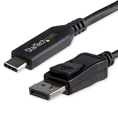 Bild av StarTech.com 5.9 ft. (1.8 m) USB C to DisplayPort adapter Cable 8K HBR3 external video black
