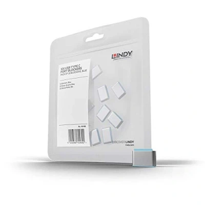 Bild av Lindy USB C portblockare blå (paket om 10)