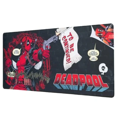 Bild av Grupo Erik Marvel Deadpool Mouse Mat Desk Pad 31.5&quot; x 13.78&quot; Non Slip Rubber Base Pad, Gaming Keyboard Gifts