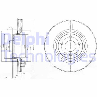 Bild av Bromsskiva DELPHI BG3939