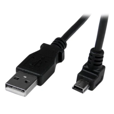 Bild av StarTech.com 2 m USB vinklad till Mini anslutningskabel A B kabel 1 x (St), (St) svart