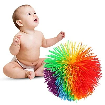 Bild av Monkey Stringy Balls, Soft Active Sensory Stress Balls Fun Toys Silicone Relief Rainbow Colorful Toy
