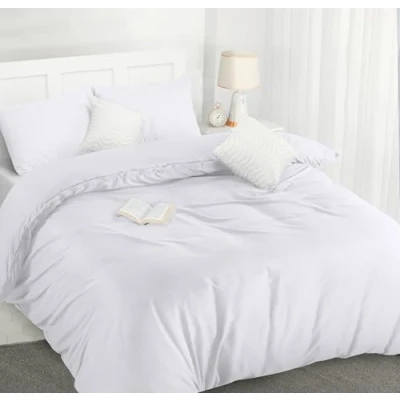 Bild av Utopia Bedding Påslakanset Påslakan I Mjuk Mikrofiber Polyester 200x200 cm Med 2 Örngott 50x75 För Sängkläder Vit