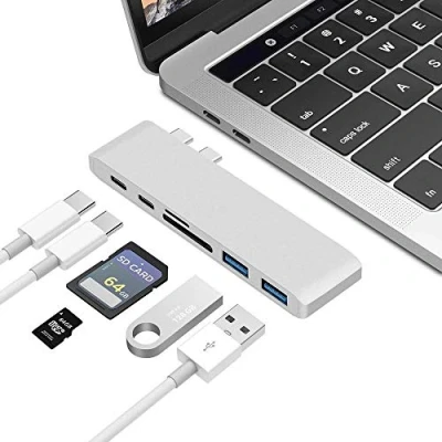 Bild av USB C Hub Thunderbolt 6 i 1 med 2x Hanar