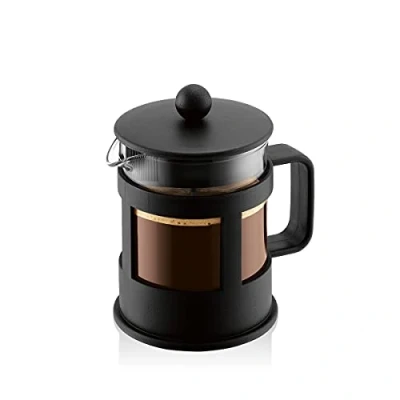 Bild av BODUM 1784 01 Kenya 4 Kopp Fransk Press Kaffebryggare, Svart, 0,5 l