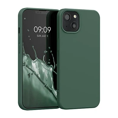 Bild av kwmobile Fodral kompatibelt med Apple iPhone 13 mjukt och fint skydd i TPU silikon skumgrönt