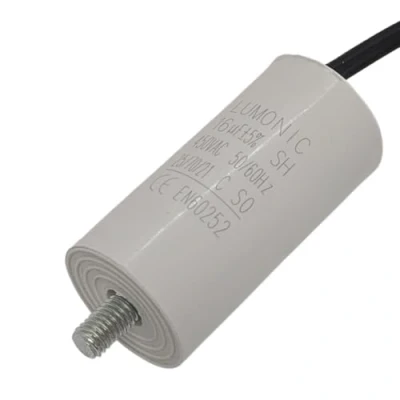 Bild av Lumonic Startkondensator med Kabel 25cm I 16µF 450V 34x70mm 16uF Motorkondensator plasthölje Driftkondensator för pumpar, gräsklippare,