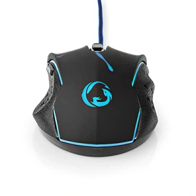 Bild av NEDIS Gaming Mouse kabelansluten 1200/1800/2400/3600 DPI justerbar Antal knappar: 6 programmerbara knappar högerhänt 1 50 m LED