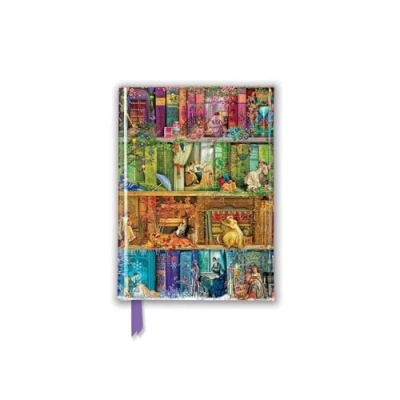 Bild av Aimee Stewart: A Stitch in Time Bookshelf (Foiled Pocket Journal): Unser hochwertiges, liniertes Blankbook mit festem, künstlerisch geprägtem Einband und Magnetverschluss