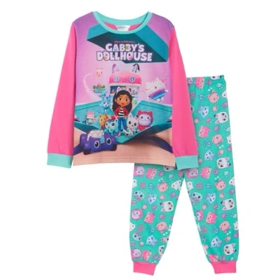 Bild av Flickor Gabby&#039;s Dollhouse Pyjamas För Barn PJs Hela Längd Set Nattkläder