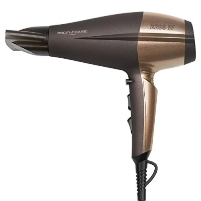 Bild av ProfiCare PC HT 3010 kompakt hårtork, 3 temperatur /effektnivåer, joniseringsfunktion, 2 fläktnivåer, cool shot, brun/brons, 330101