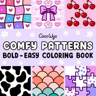 Bild av Comfy Patterns: Coloring Book for Adults and Kids, Bold Easy, Simple Big Designs Relaxation Featuring Lovely Cozy Pattern Mandala