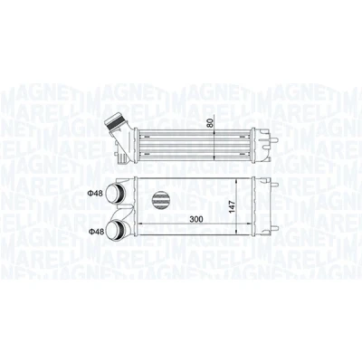 Bild av MAGNETI MARELLI 351319204670 Intercooler PEUGEOT: 308 I 3/5 portes, 3008 I, Partner II Van, CITROËN: Berlingo II, C4 Picasso 1, Grand