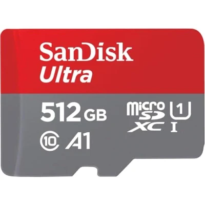 Bild av SanDisk Ultra 512GB microSDXC Kort + SD adapter, för Android smartphones och surfplattor, upp till 150 MB/s, med A1 App Prestanda, UHS I, 10, U1