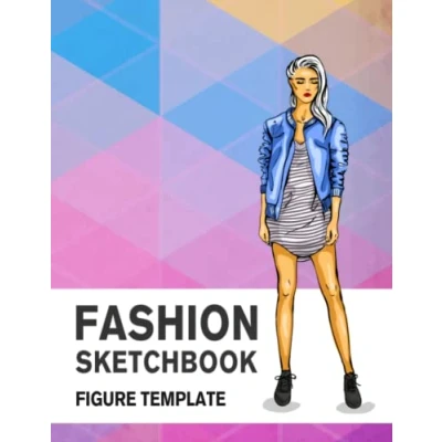 Bild av Fashion Sketchbook Figure Template: 430 Large Female Template for Easily Sketching Your Design Styles and Building Portfolio