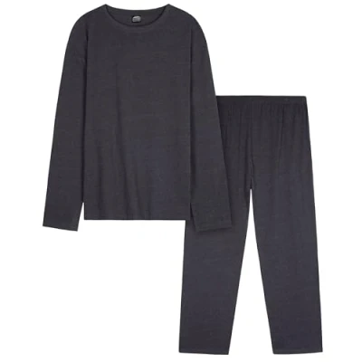 Bild av CityComfort Lång pyjamasset för män, vuxna, tonåringar, mjuka 2 delat myskläder nattkläder mysig pyjamas gåvor till honom, Marinblått Xsp, XL