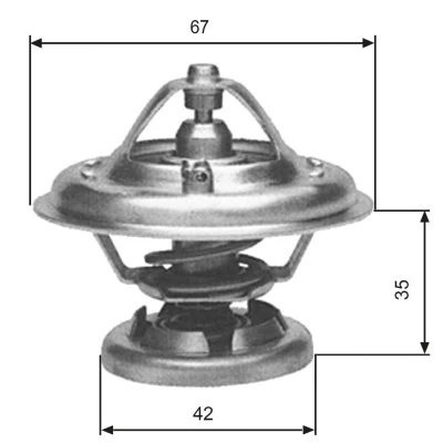 Bild av GATES TH12680G1 Thermostat d&#039;eau 80 avec joints sans boîtier MERCEDES BENZ: Classe C Break, E Berline, Berline