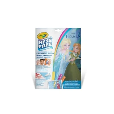 Bild av Crayola Color Wonder, Coloring Set cmed 18 färgläggningssidor och 4 fläckfria tuschpennor, motiv Frozen, kreativt pyssel för barn, 3,4,5 år, 75 2664