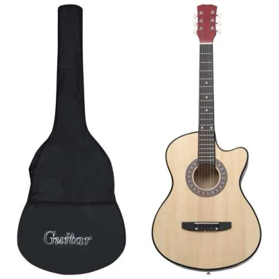 Bild av VidaXl Akustisk Gitarr 12 Delar Med 6 Strängar Western 38&quot;