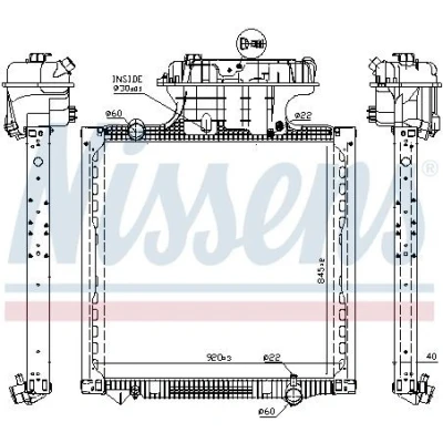 Bild av Kylare, motorkylning NISSENS 628757