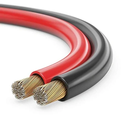 Bild av sonero® 10 meter 2 x 4,00 mm² CCA högtalarkabel/boxkabel, färg: röd/svart