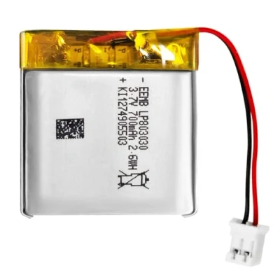 Bild av EEMB litium polymer batteri 3.7V 700mAh 803030 Lipo uppladdningsbart med kabel JST Connector bekräfta enheten och kontaktpolaritet före köp