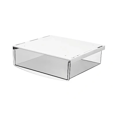 Bild av TUKA Underskrivbordslådor 24 x 21 8 cm, självhäftande lådor, dolda underbyggda lådor förvaringslåda under skrivbord, redskap pennlåda transparent TKD8605 1X