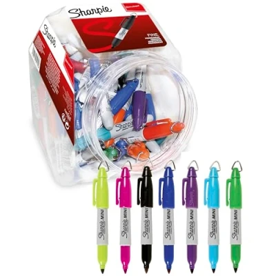 Bild av Sharpie Mini permanenta markörer, fin spets, olika färger, 36 st