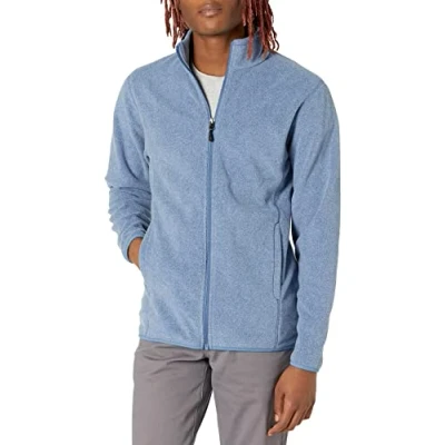 Bild av Amazon Essentials Men&#039;s Fleecejacka med dragkedja (finns i Big &amp; Tall), Blå ljung, S