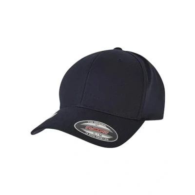 Bild av Flexfit Unisex Wooly Combed Waterrepellent basebollkeps, mörk marinblå, S/M