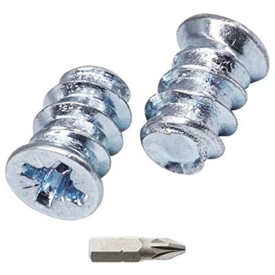 Bild av SKIR&#039;CO (50 st) Förzinkade euroskruvar 5,8 x 9 mm, Lådskruvar, platt försänkt huvud, gångjärnsskruvar