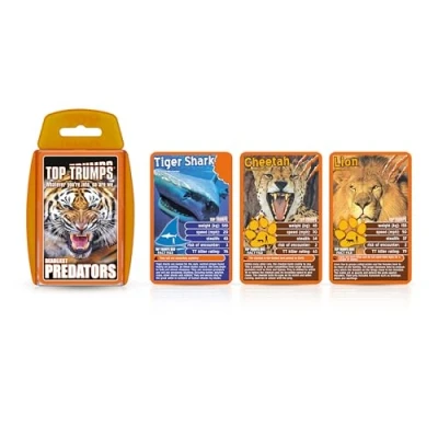 Bild av Top Trumps Deadliest Predators Classic Card Game, lär dig fakta om Great White Shk, Komodo Dragon och King Cobra i detta pedagogiska paket, present leksak för pojkar flickor åldern 4 plus