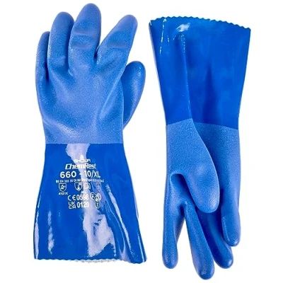 Bild av SHOWA 660, PVC beläggning, kemi, blå, 10/XL