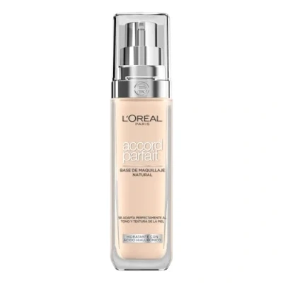 Bild av L&#039;Oréal Paris Flytande foundation 24 timmars återfuktning formel med hyaluronsyra alla hudtyper nyans: Rosa elfenben (1.R) Perfekt passform 30 ml