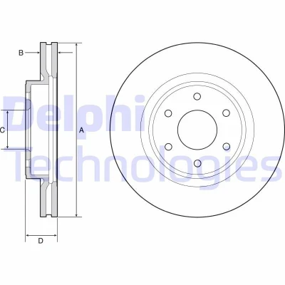 Bild av Bromsskiva DELPHI BG4941
