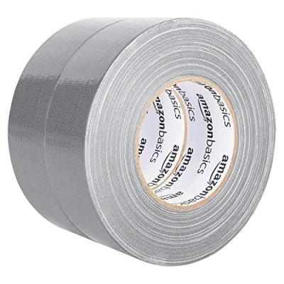 Bild av Amazon Basics Användbar tejp, 5 cm B x 54,8 m, silver, 2 rullar
