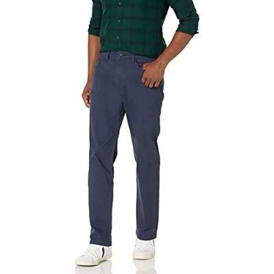 Bild av Amazon Essentials herr rak passform 5 fickors komfort stretch chinos byxa (tidigare Goodthreads), marinblå, 34 B x L