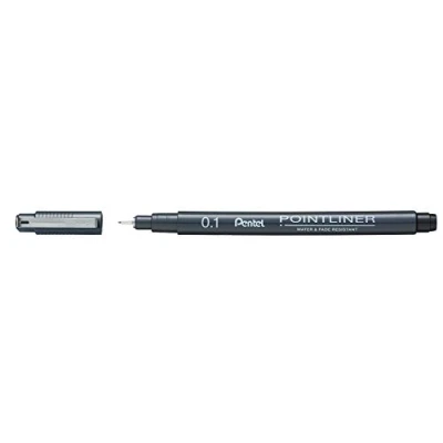 Bild av Pentel Pointliner Pigmenterad kalibrerad markör, 0,1 mm spets